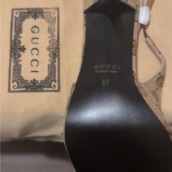 Gucci Beige Women's slingback pump with Horsebit - Picture 6 of 7